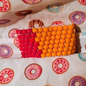 Red and Orange Beaded Bracelet